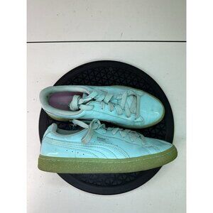 Puma Basket Classic Patent Blue Atoll Women Sz 7 US / 4.5 UK / 37.5 EUR